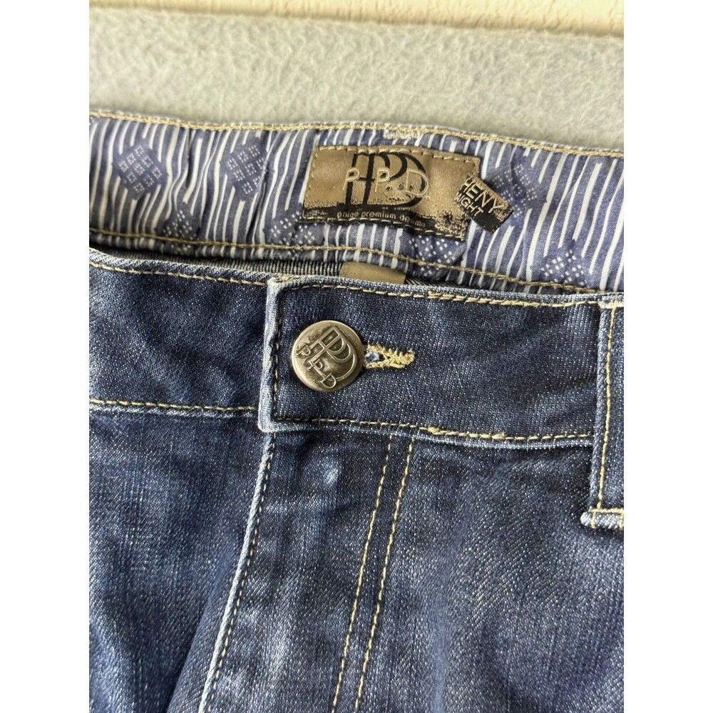 PPD Jeans Mens Size 38x34 Blue Straight  Cotton Dark Wash Denim Elegant Accents